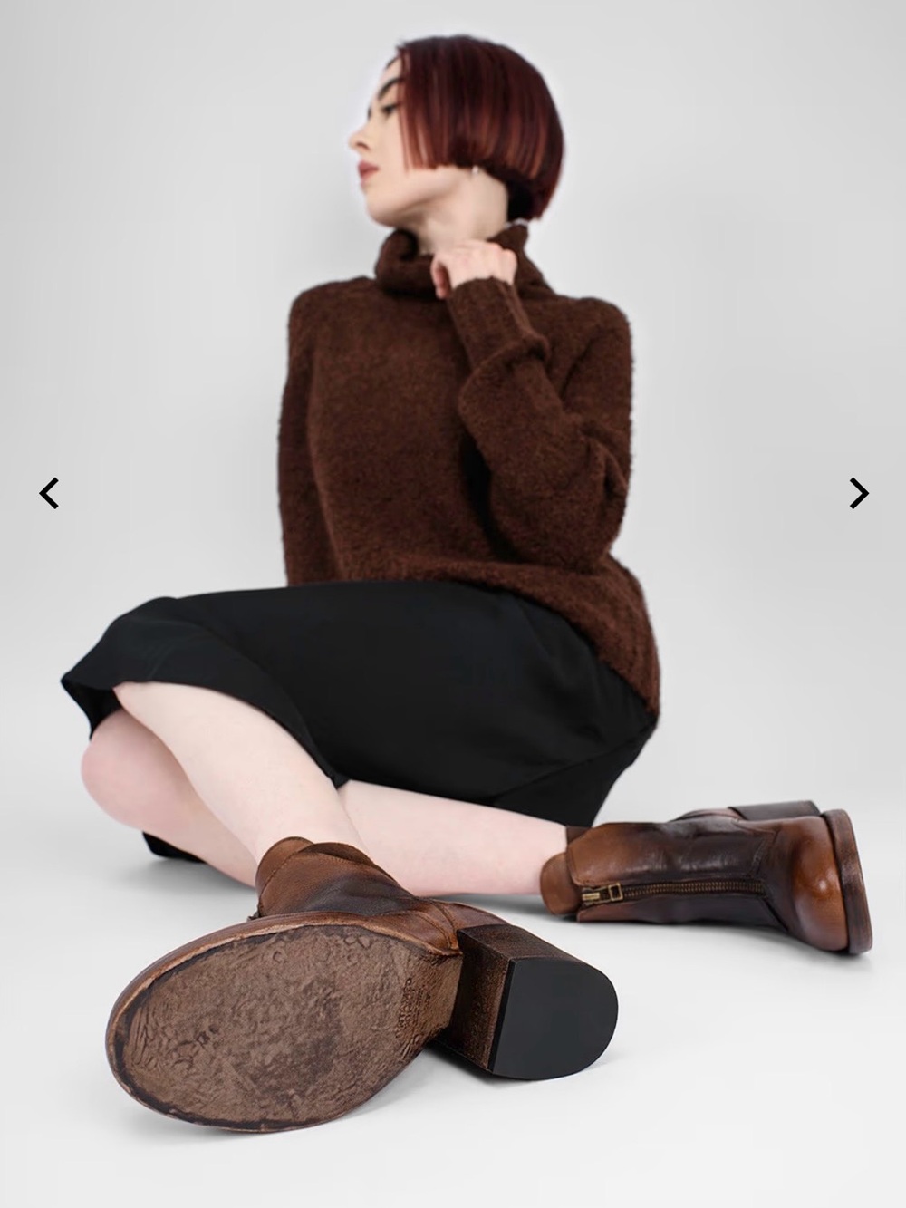 UNTAMED STREET BERKELEY burnt-caramel ankle boots 38 - Picture 5 of 16